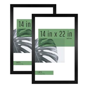 MCS Studio Gallery 14x22 Black Woodgrain Wall Picture Frames 2 Pack 40945